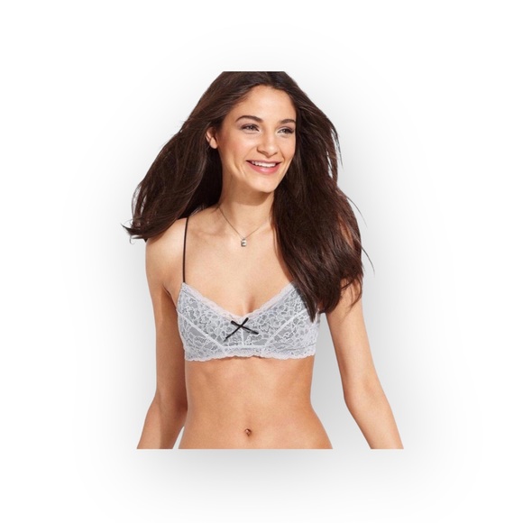 new Honeydew Intimates ❂ Elegance Lace Bra ❂ Black with White Lace Overlay ❂ L - Picture 1 of 15